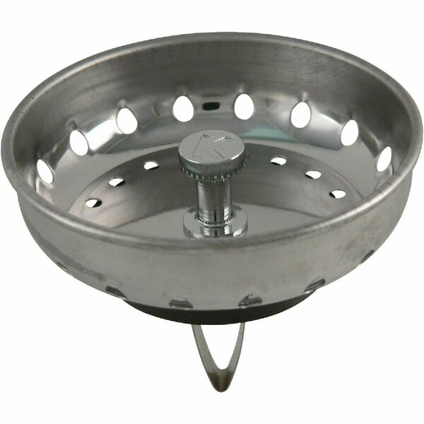 Plumb Pak 3-3/8 In. Stainless Steel Spring Action Post Basket Strainer Stopper K22050